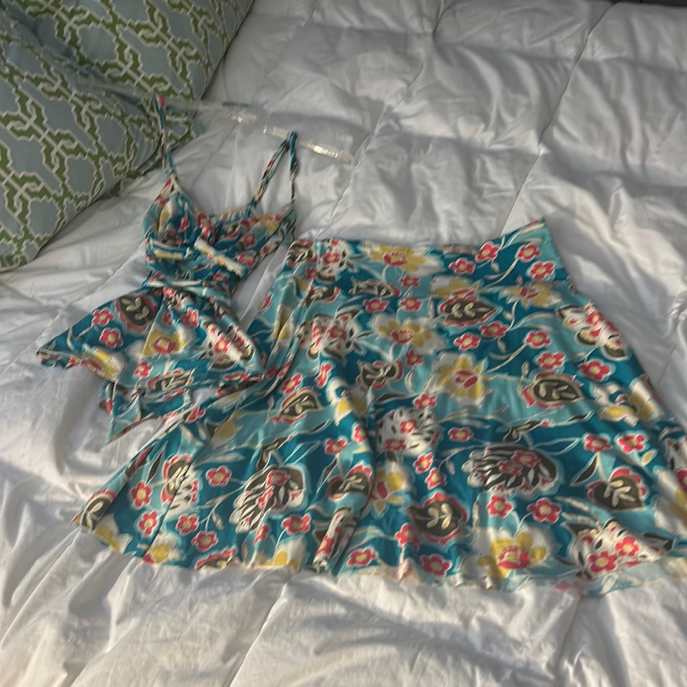 Two piece top and skirt from Brazil